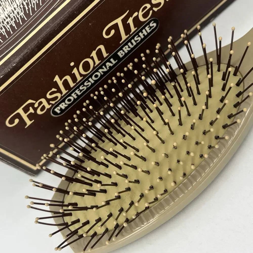 Vintage 1980s Fashion Tress Professional Brush 7708 Taiwan Beige 9